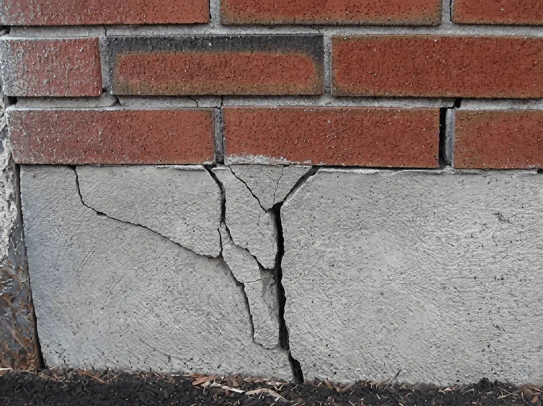 Concrete foundation with serious structural damage in Richmond, VA